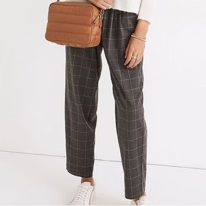 Madewell Plaid Flannel Track Trousers - Gray - Small